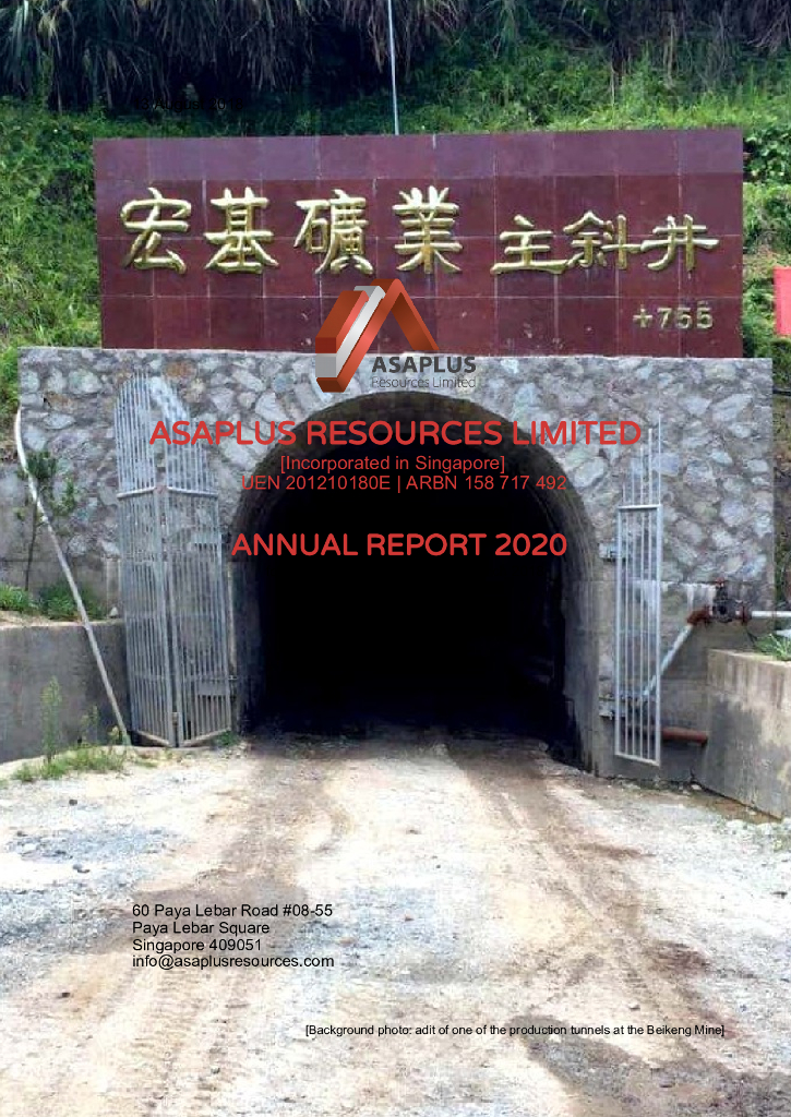 Asaplus Resources Limited（AJY）2020财年年度报告（英文版）
