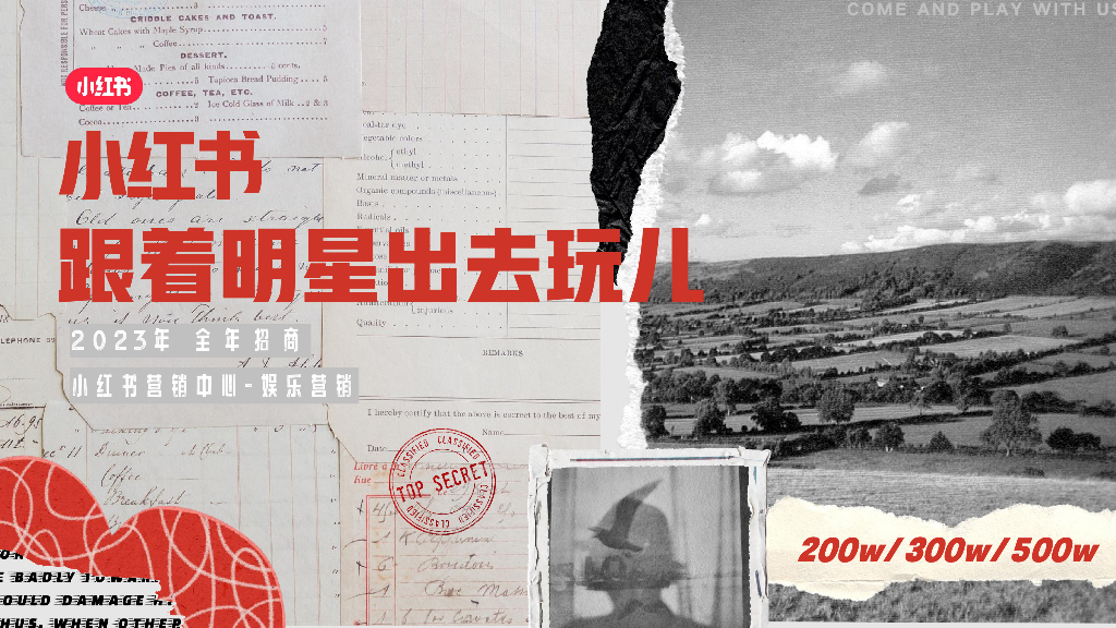 小红书：2024娱乐营销《跟着明星出去玩儿》招商方案
