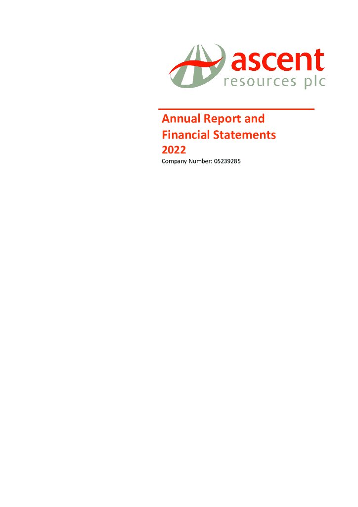 Ascent Resources Plc（AST）2022财年年度报告（英文版）