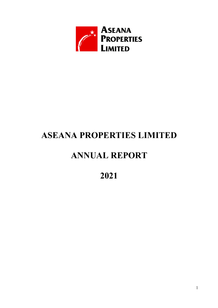 Aseana Properties Ltd（ASPL）2021财年年度报告（英文版）