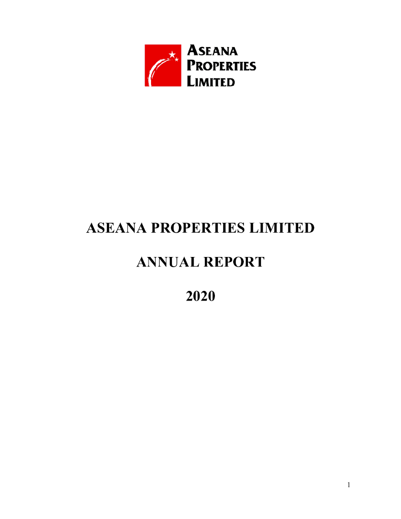 Aseana Properties Ltd（ASPL）2020财年年度报告（英文版）