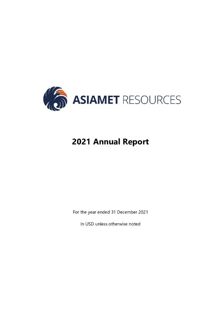 Asiamet Resources Limited（ARS）2021财年年度报告（英文版）