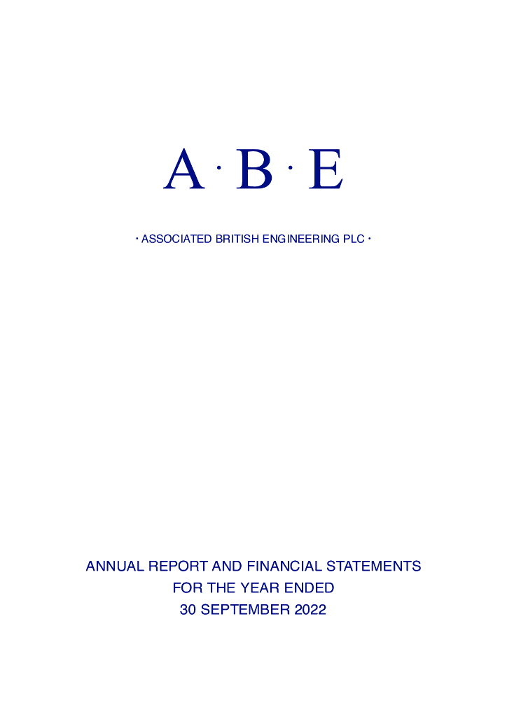 Associated British Engineering plc 2022财年年度报告（英文版）