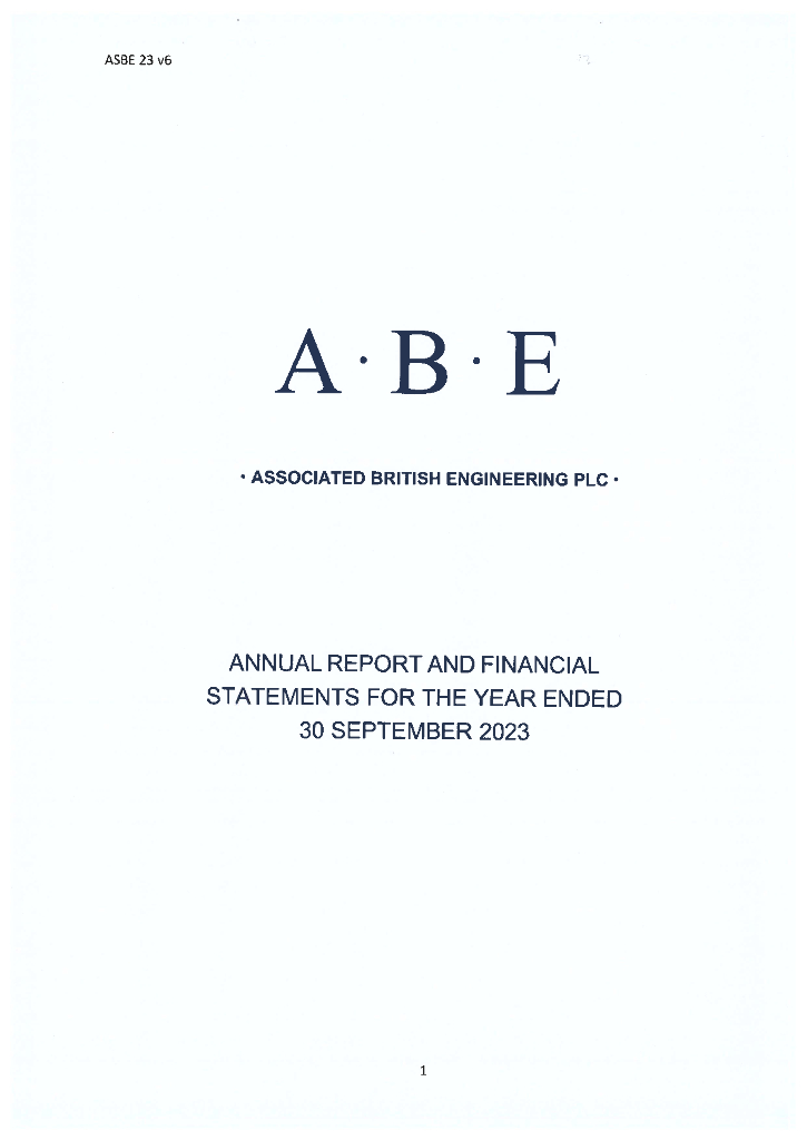 Associated British Engineering plc 2023财年年度报告（英文版）