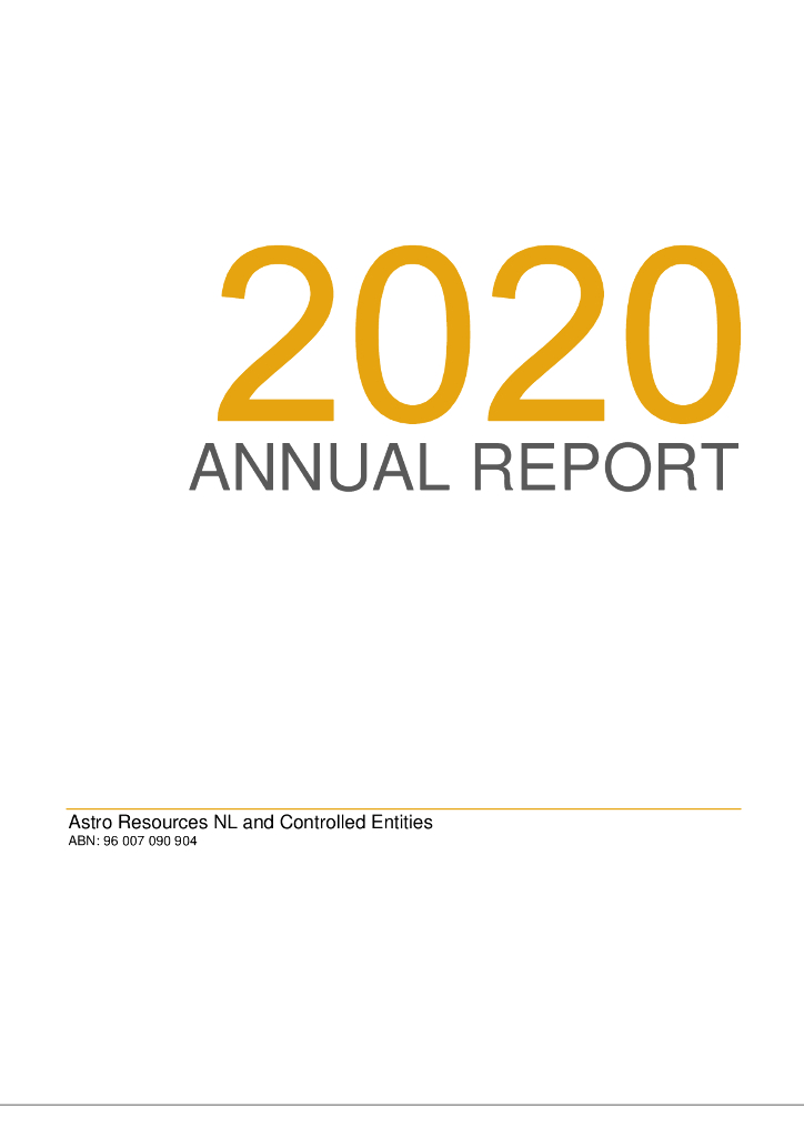 Astro Resources（ARO）2020财年年度报告（英文版）