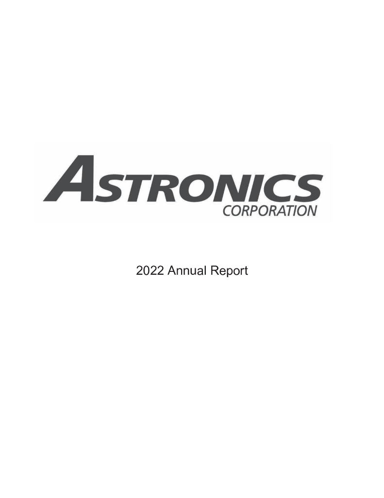 Astronics Corp.（ATRO）2022财年年度报告（英文版）