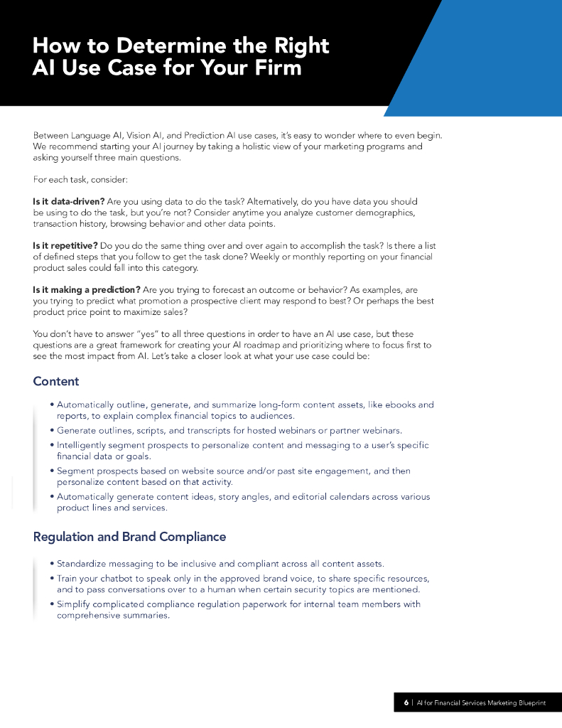 Marketing AI Institute：2023年金融服务营销的人工智能（AI）蓝图报告（英文版）_第6页
