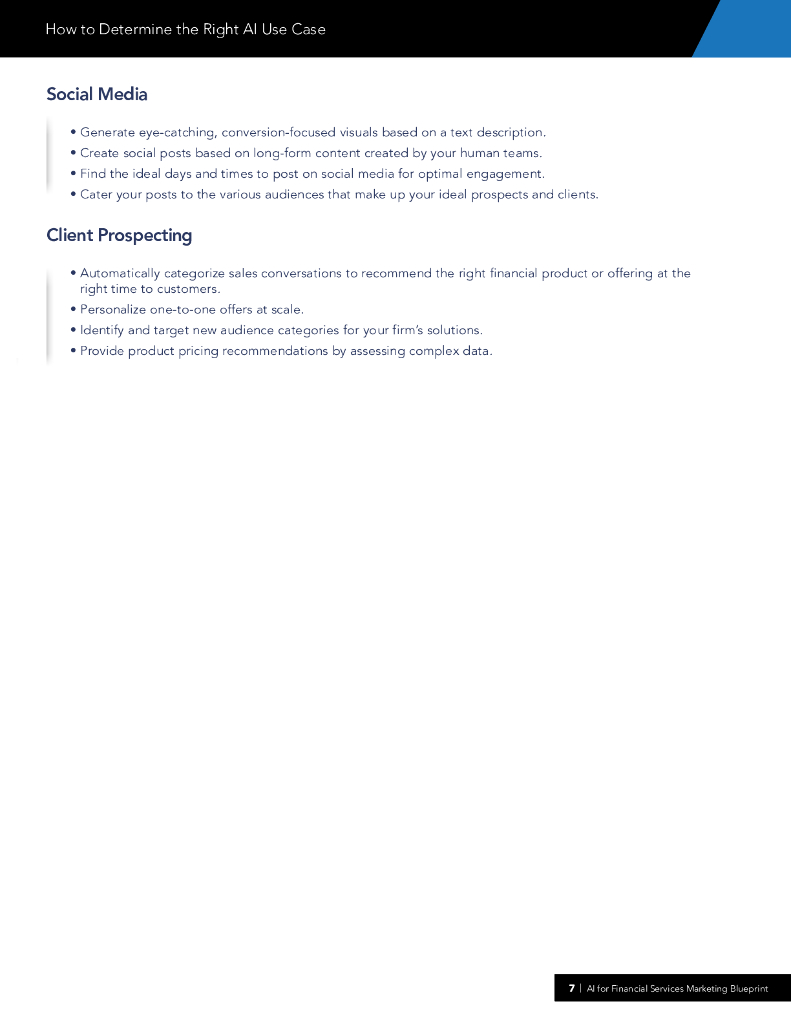 Marketing AI Institute：2023年金融服务营销的人工智能（AI）蓝图报告（英文版）_第7页