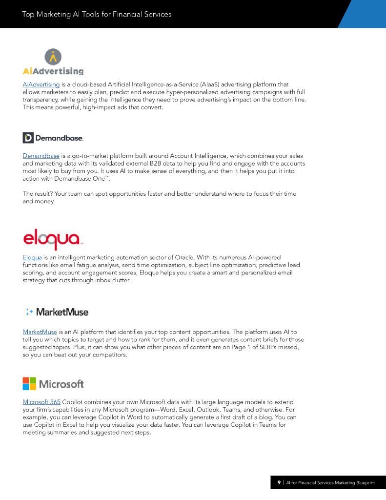 Marketing AI Institute：2023年金融服务营销的人工智能（AI）蓝图报告（英文版）_第9页