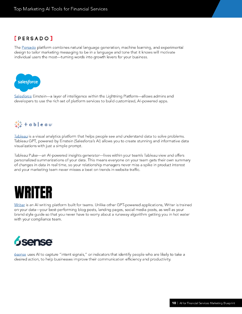 Marketing AI Institute：2023年金融服务营销的人工智能（AI）蓝图报告（英文版）_第10页