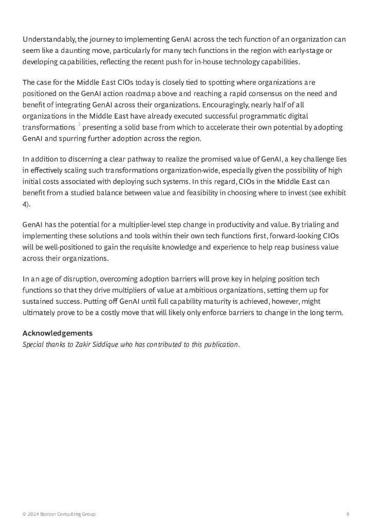波士顿咨询BCG：2024生成型人工智能报告：Middle East CIO最新的价值创造者（英文版）_第8页