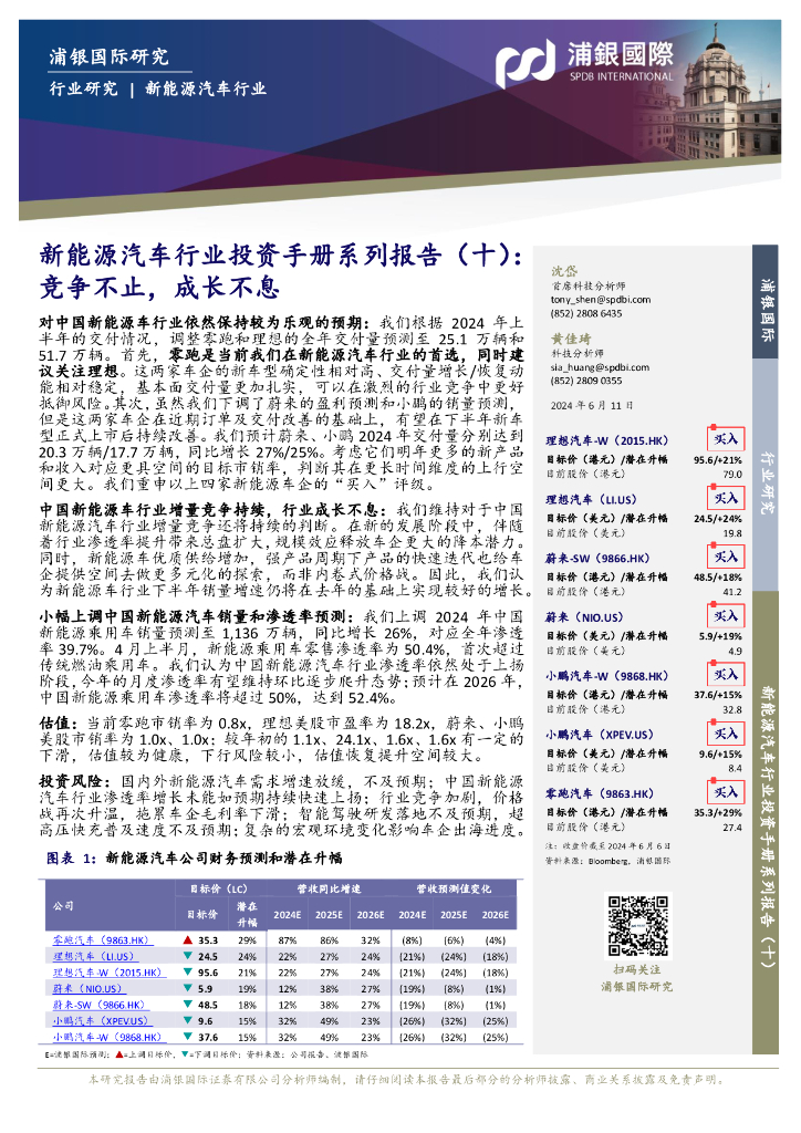 浦银国际证券：新<em>能源</em>汽车行业投资手册系列报告（十）：竞争不止，成长不息 海报