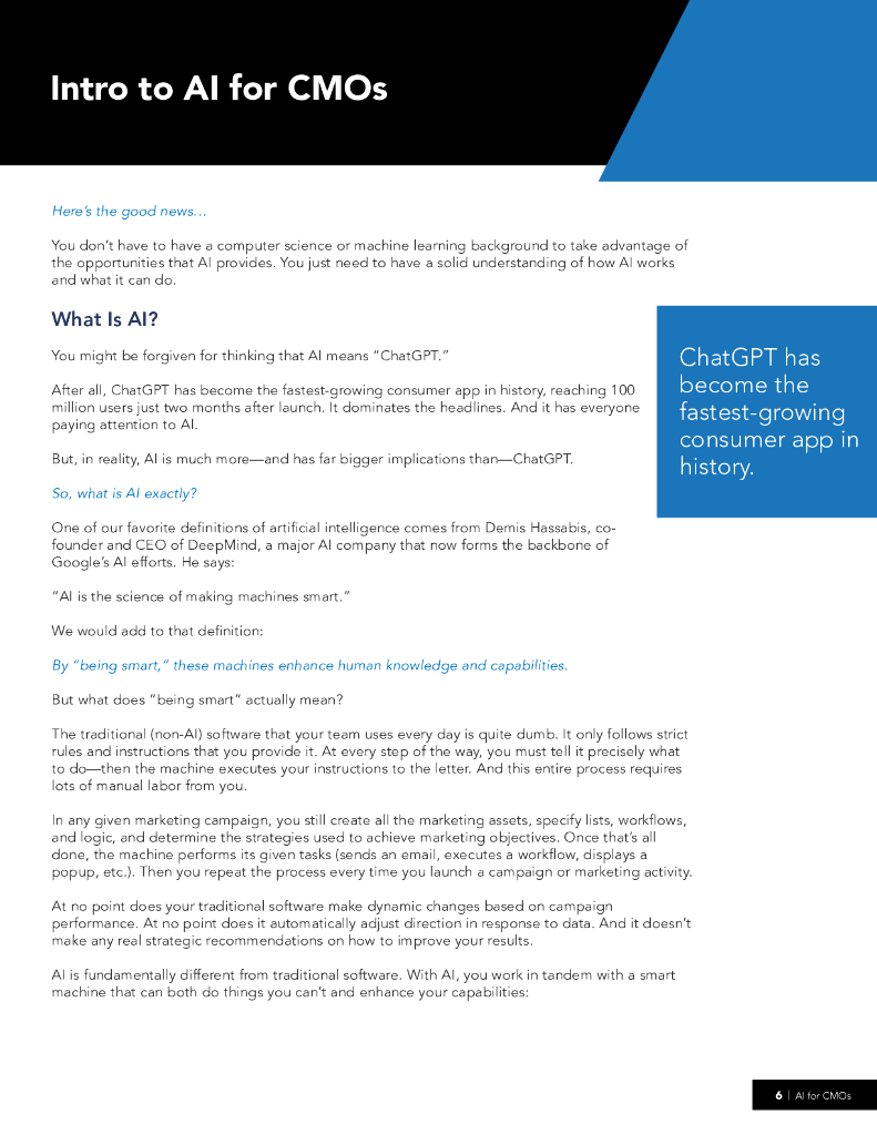 Marketing AI Institute：2023人工智能与首席营销官（CMO）：AI驱动的真实世界的数字化转型蓝图报告（英文版）_第6页