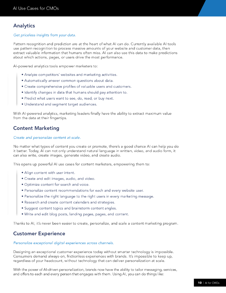 Marketing AI Institute：2023人工智能与首席营销官（CMO）：AI驱动的真实世界的数字化转型蓝图报告（英文版）_第10页