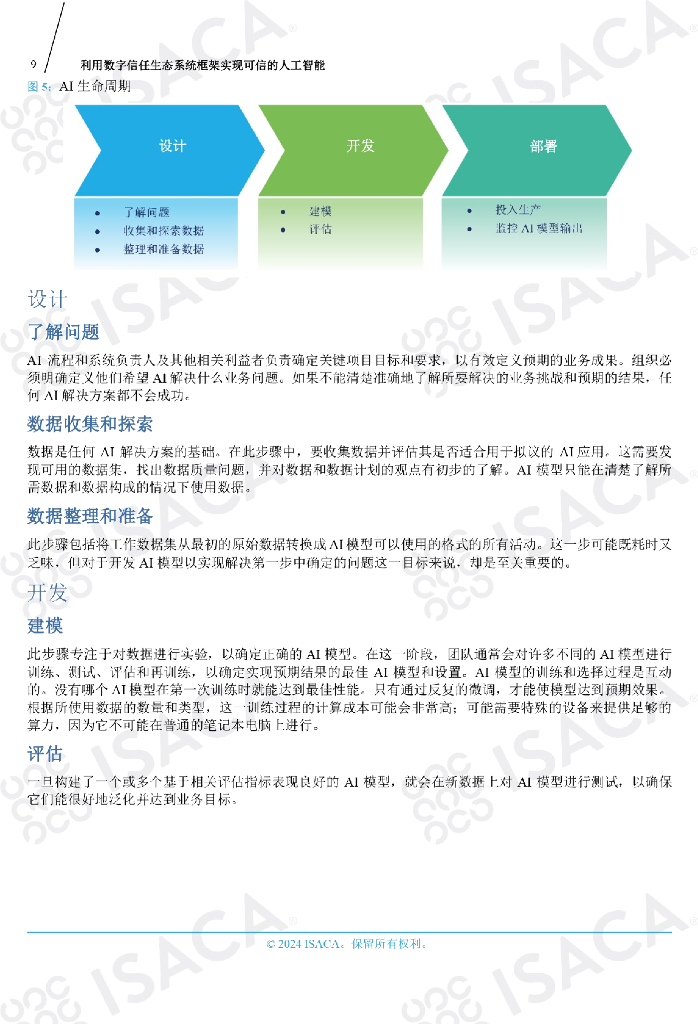 ISACA：2024利用数字信任生态系统框架实现可信的人工智能报告_第9页