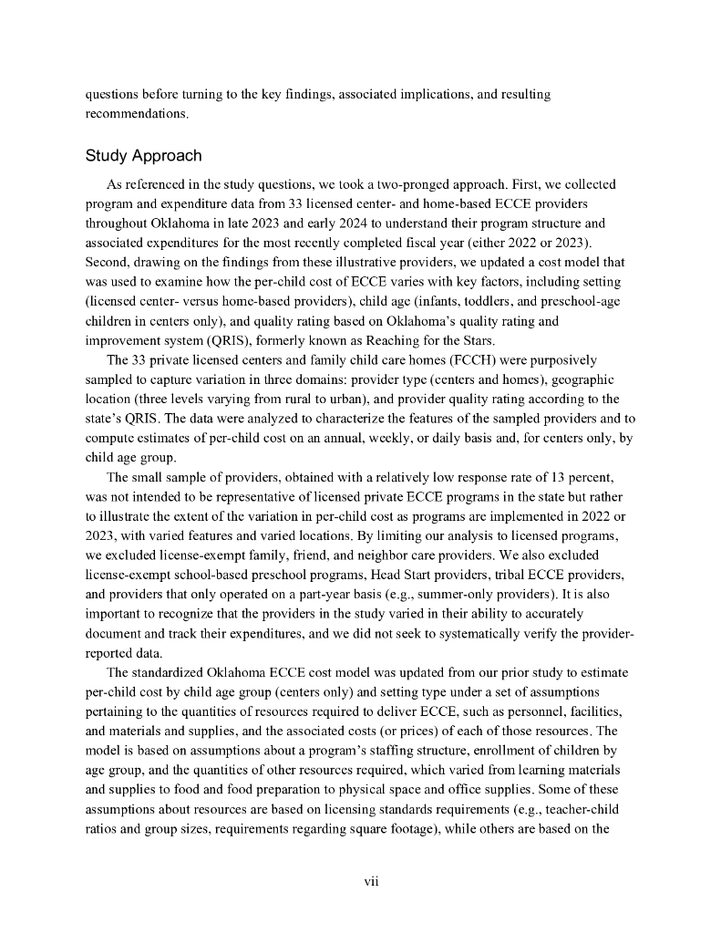 Rand兰德：2024俄克拉荷马州优质幼儿保育和教育成本的最新估计报告（英文版）_第7页