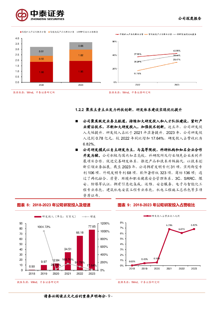 中泰证券：云鼎科技（000409）-能源IT优质企业，智慧矿山大模型与华为深度合作_第9页