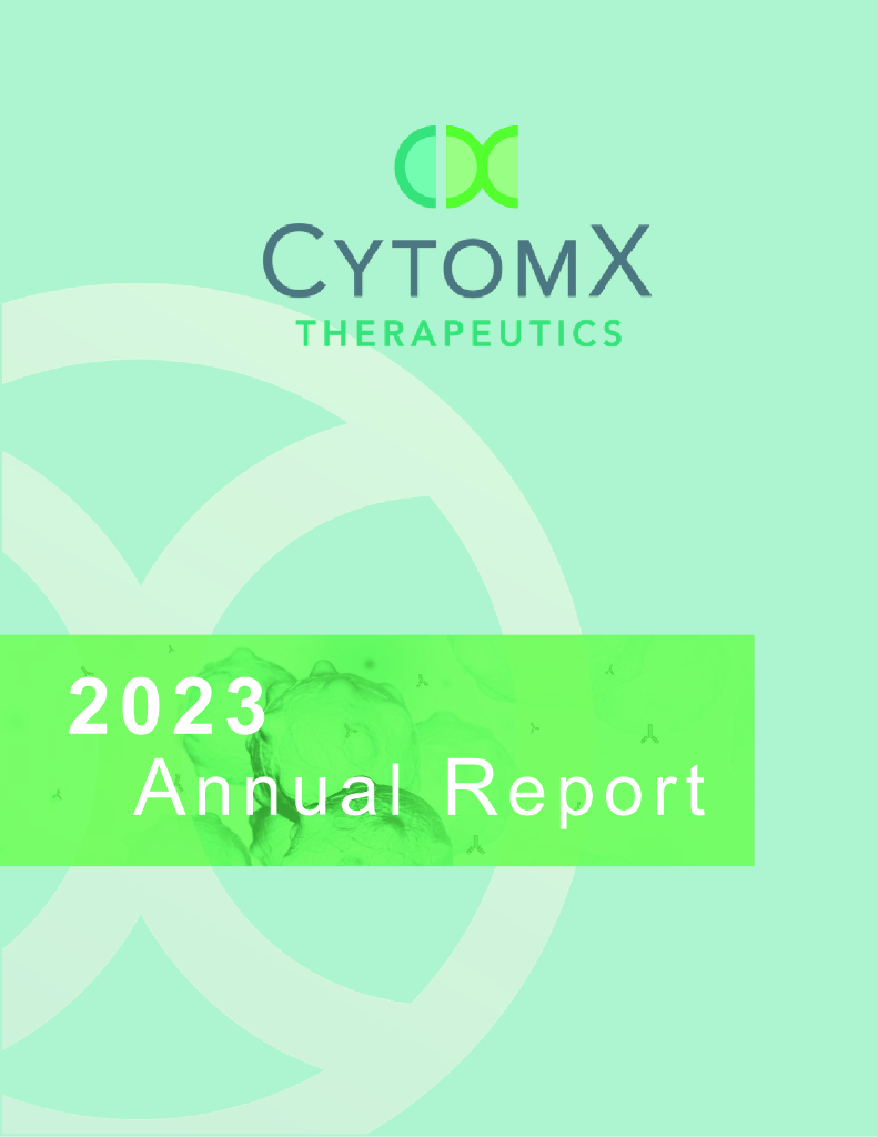 CytomX Therapeutics, Inc.（CTMX）2023财年年度报告（英文版）