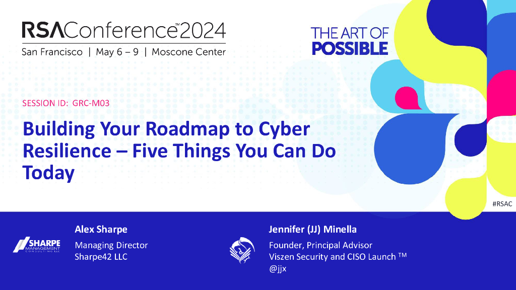 2024_USA24_GRC M03_01：Building Your Roadmap to Cyber Resilience