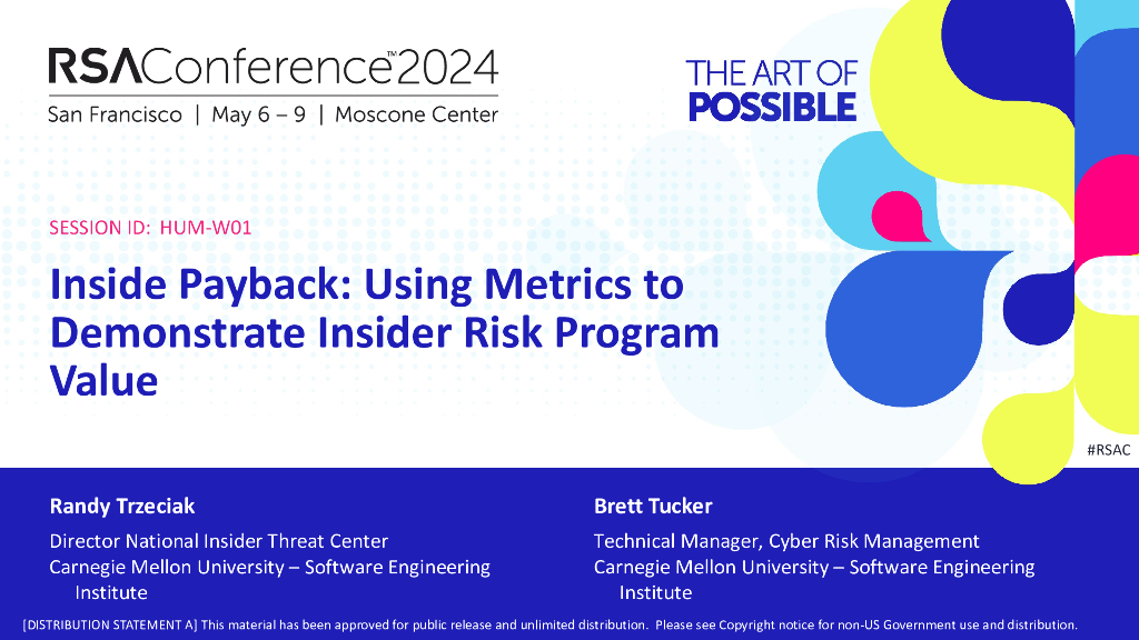 2024_USA24_HUM W01_01：Inside Payback Using Metrics to Demonstrate Insider Risk Program Value
