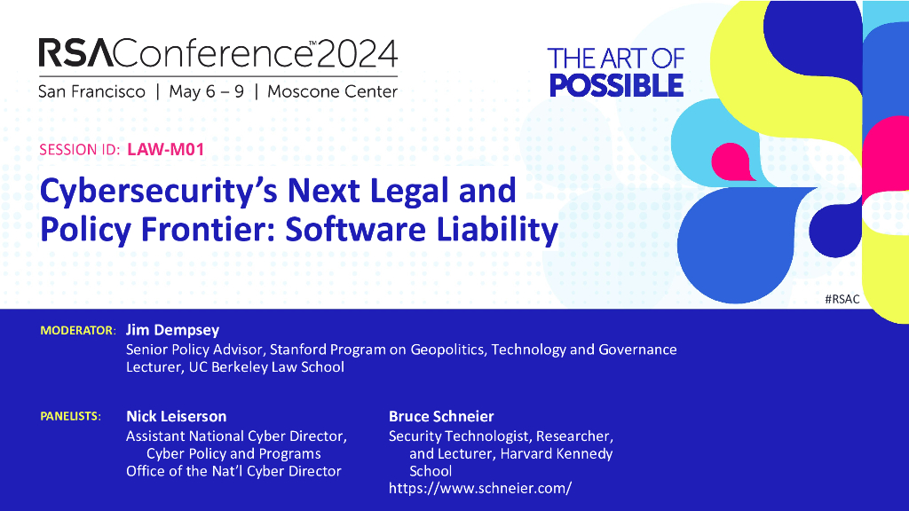 2024_USA24_LAW M01_01：Cybersecuritys Next Legal and Policy Frontier Software Liability