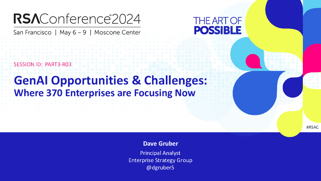 2024_USA24_PART3 R03_01：GenAI Opportunities and Challenges Where 370 Enterprises Are Focusing Now
