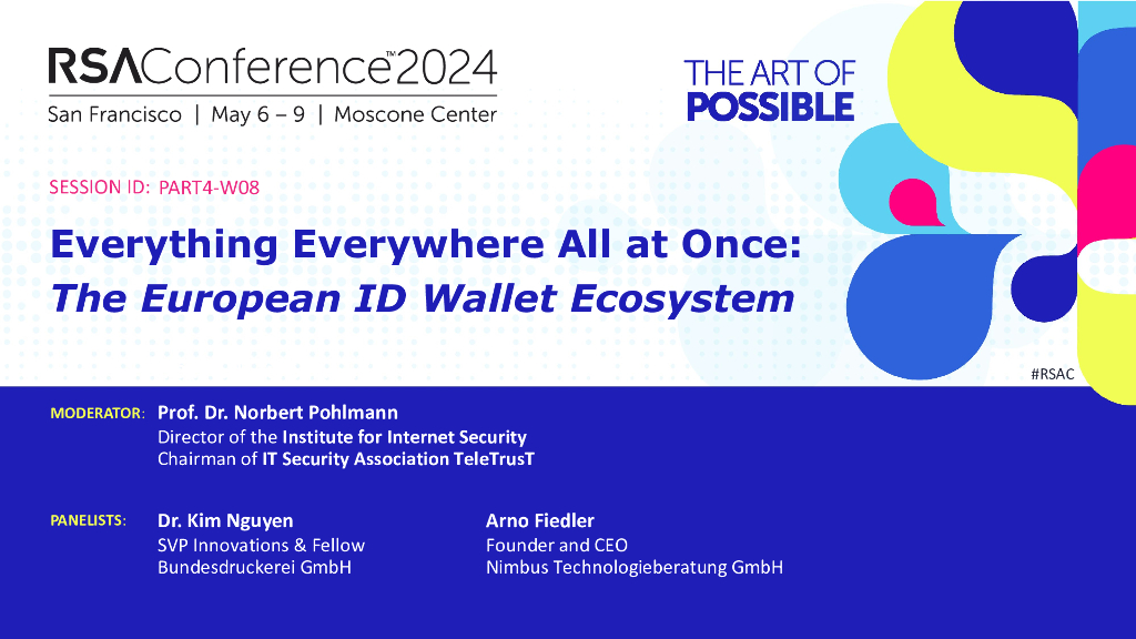 2024_USA24_PART4 W08_01：Everything Everywhere All at Once The European ID Wallet Ecosystem