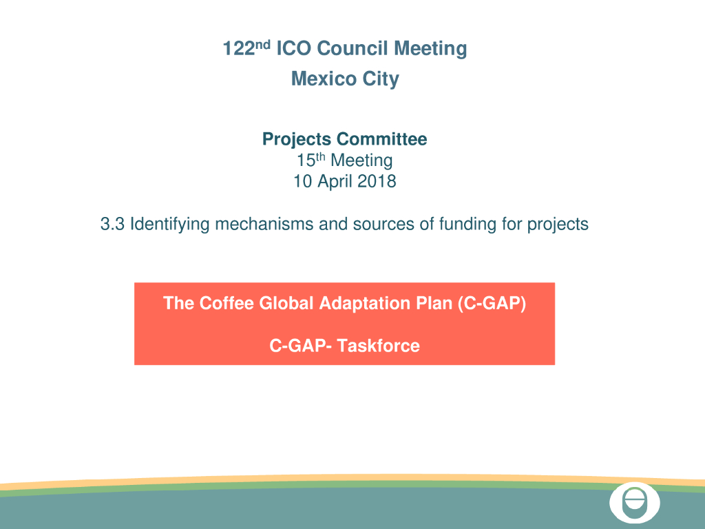 ICO国际咖啡组织：122届理事会——咖啡全球适应计划（英文版）