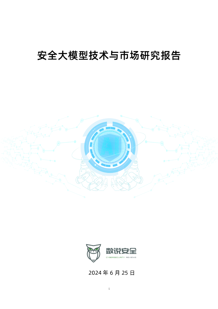 数说安全：2024安全大模型技术与市场研究报告