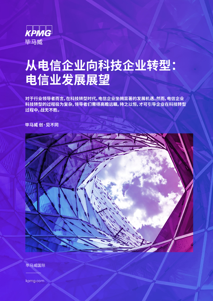 毕马威：2024从电信企业向科技企业转型：电信业发展展望报告