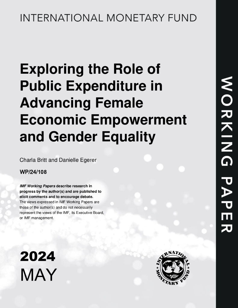 国际货币基金组织：2024探讨公共支出在促进女性经济赋权和性别平等方面的作用（英文版）