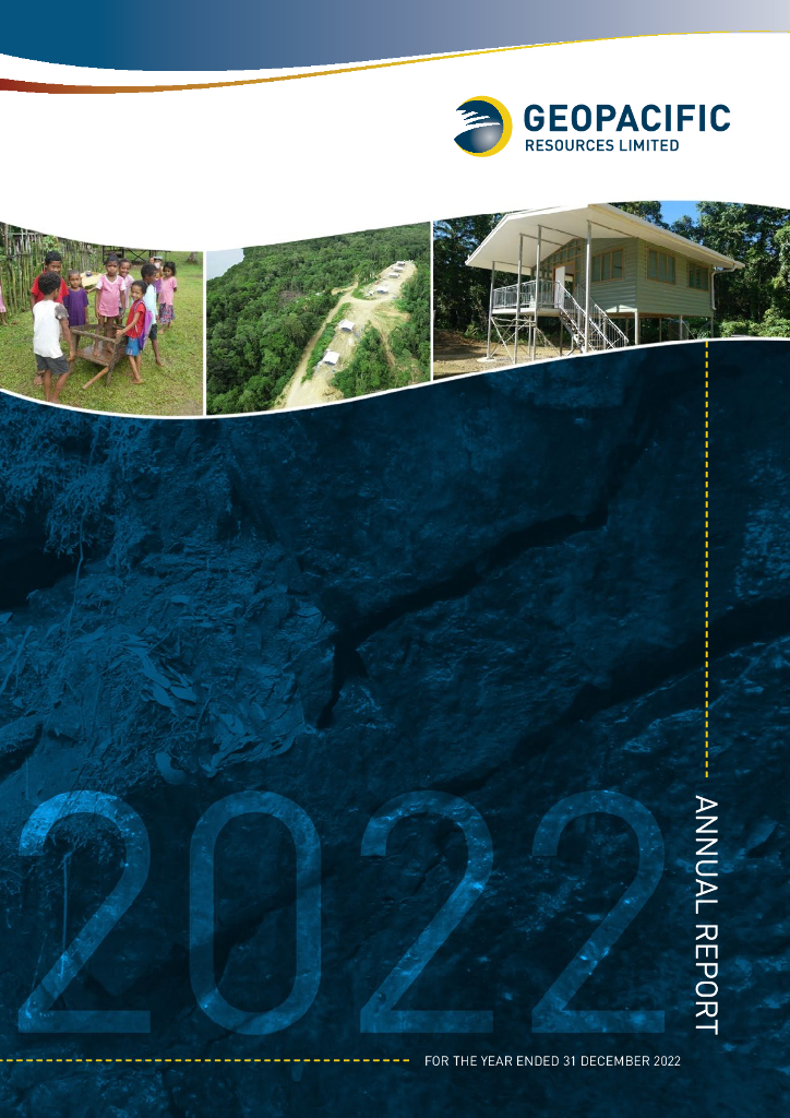 Geopacific Resources Limited（GPR）2022财年年度报告（英文版）