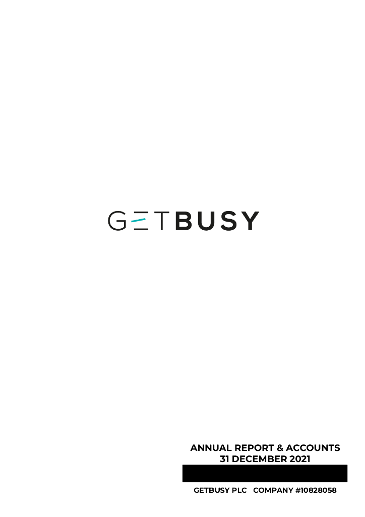 GetBusy Plc（GETB）2021财年年度报告（英文版）