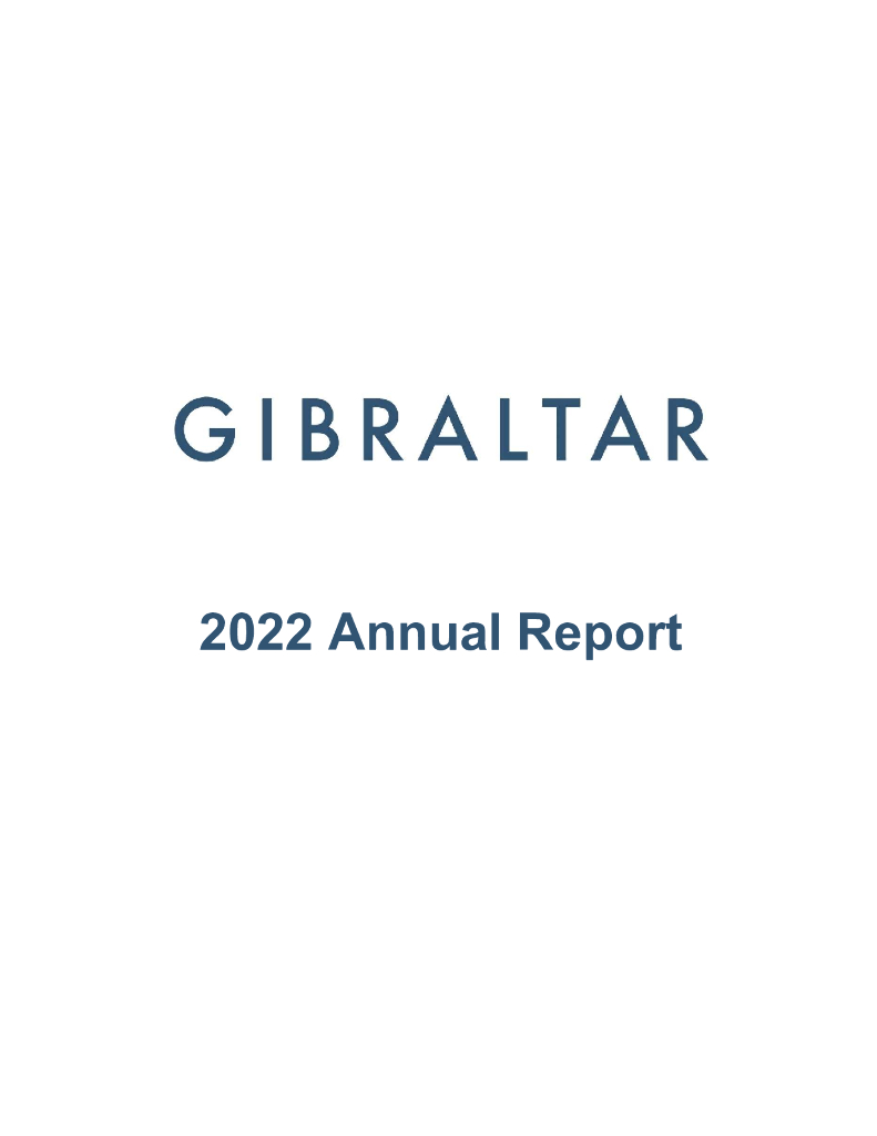 Gibraltar Industries,Inc.（ROCK）2022财年年度报告（英文版）