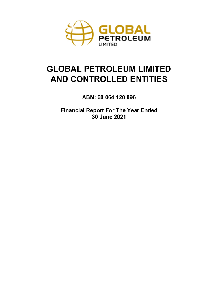 Global Petroleum Limited（GBP）2021财年年度报告（英文版）