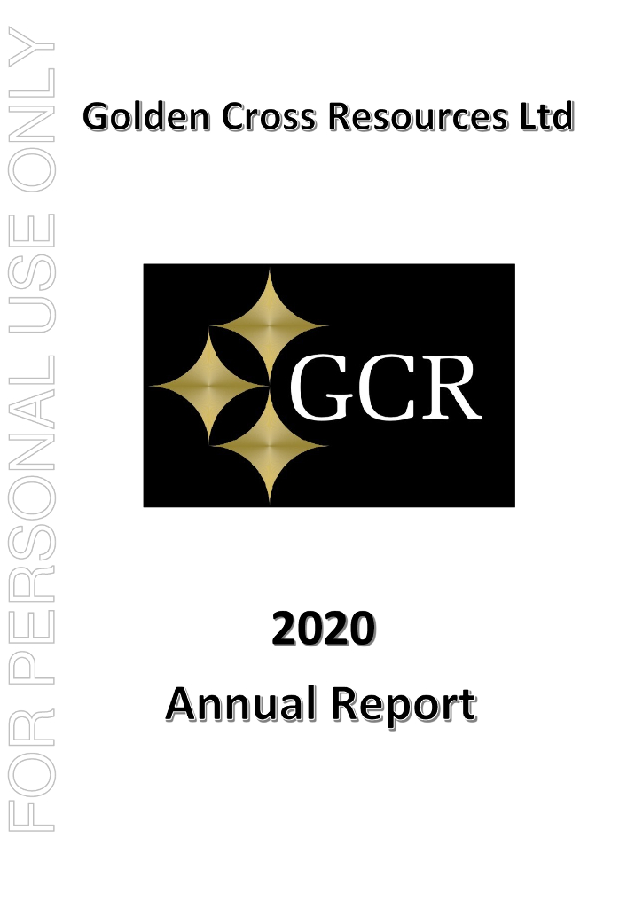 Golden Cross Resources Limited（GCR）2020财年年度报告（英文版）