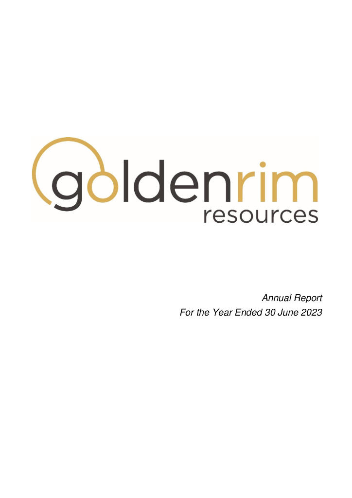 Golden Rim Resources Ltd（GMR）2023财年年度报告（英文版）