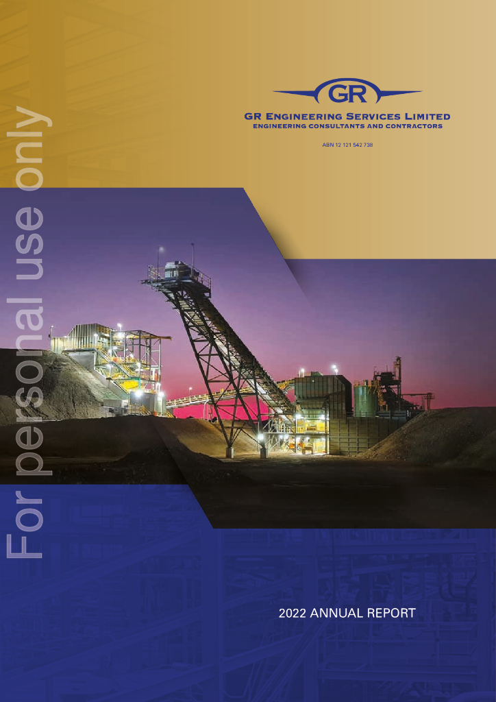 GR Engineering Services Limited（GNG）2022财年年度报告（英文版）