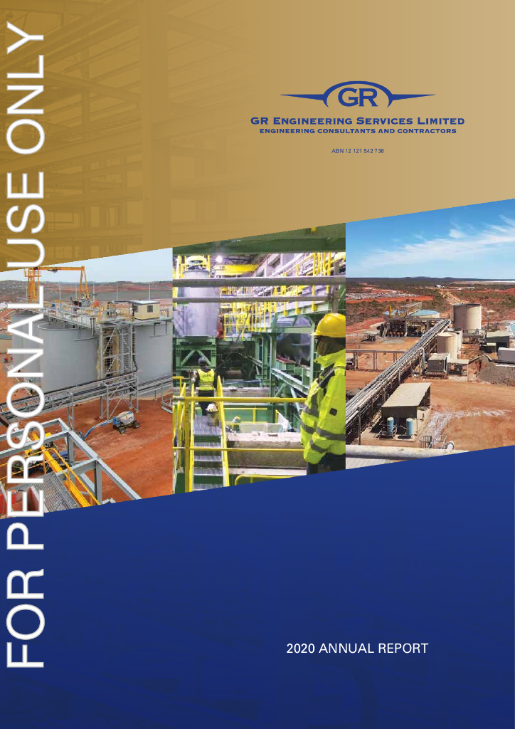 GR Engineering Services Limited（GNG）2020财年年度报告（英文版）