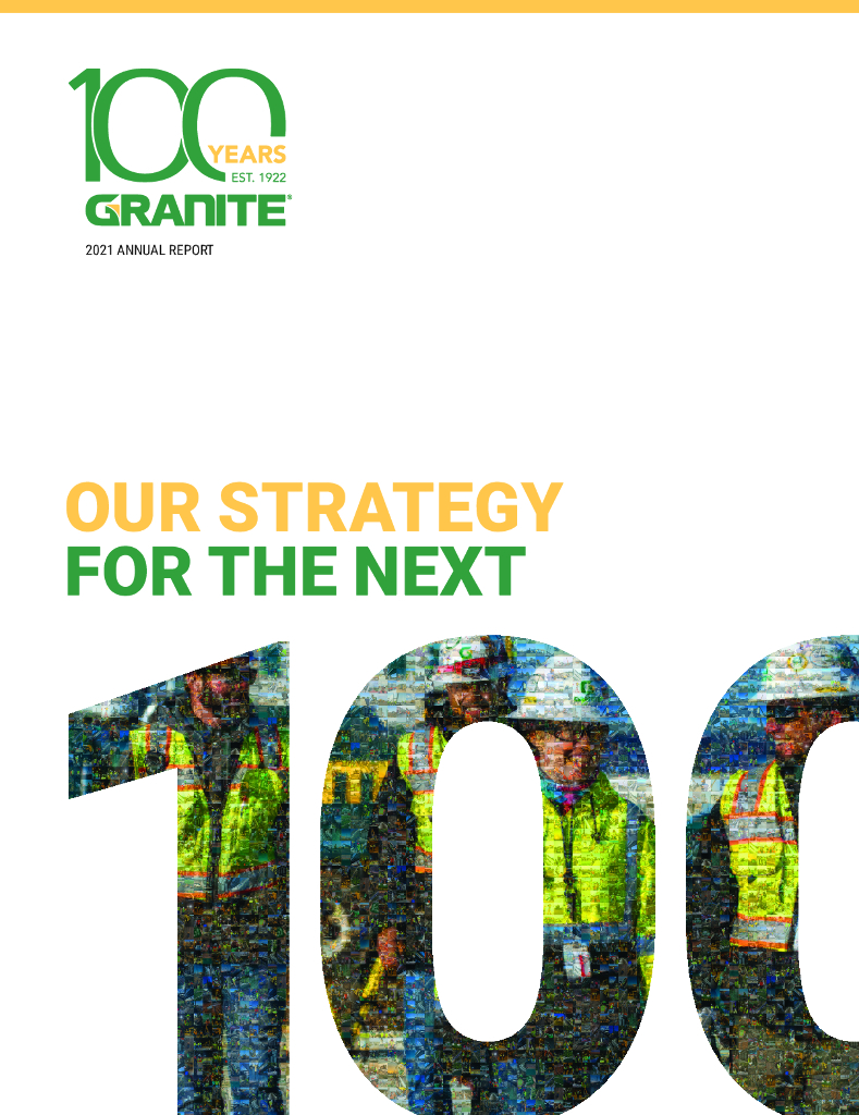 Granite Construction Inc.（GVA）2021财年年度报告（英文版）