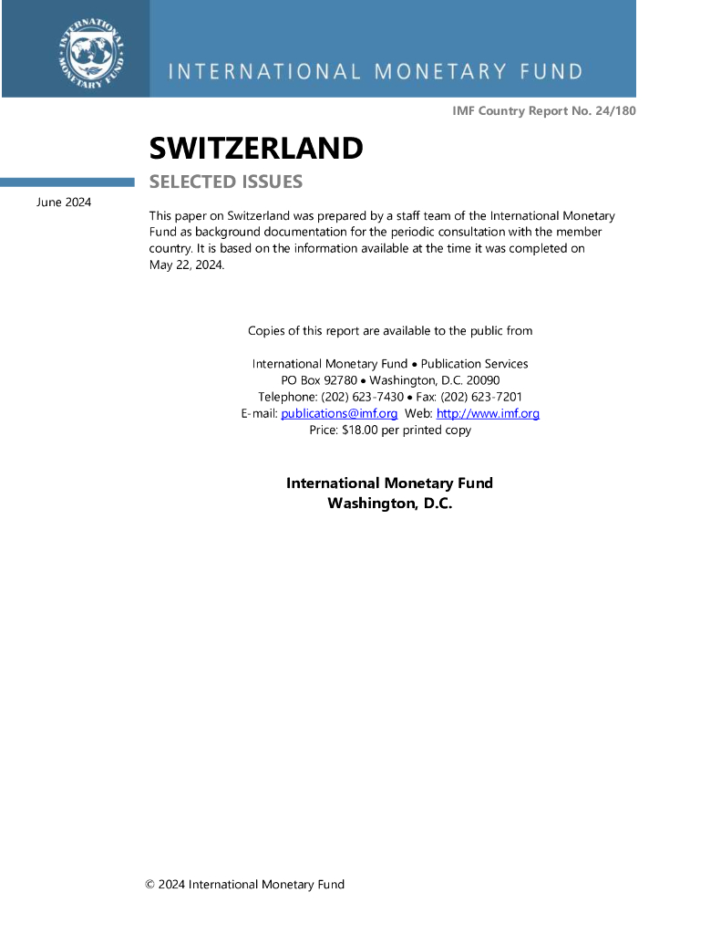 国际货币基金组织：2024瑞士精选问题报告（英文版）