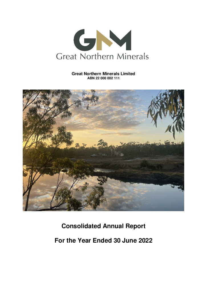 Great Northern Minerals Limited（GNM）2022财年年度报告（英文版）