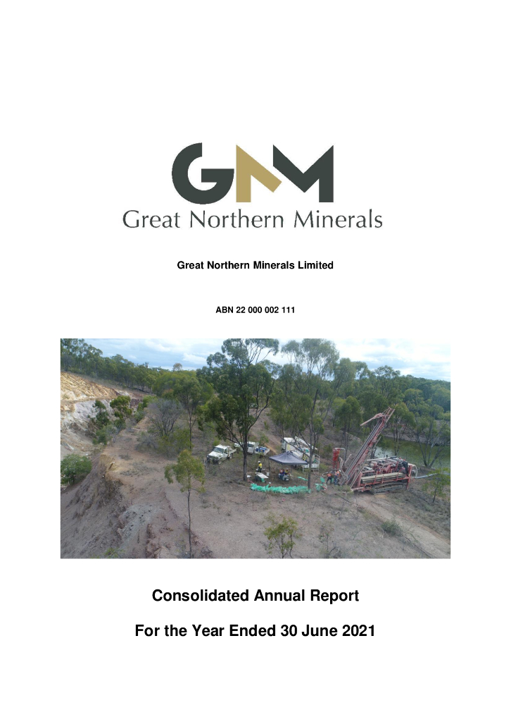 Great Northern Minerals Limited（GNM）2021财年年度报告（英文版）