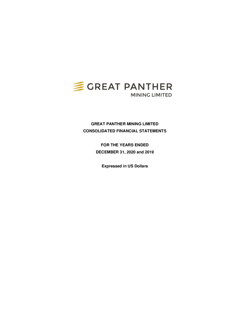 Great Panther Mining Limited（GPR）2020财年年度报告（英文版）