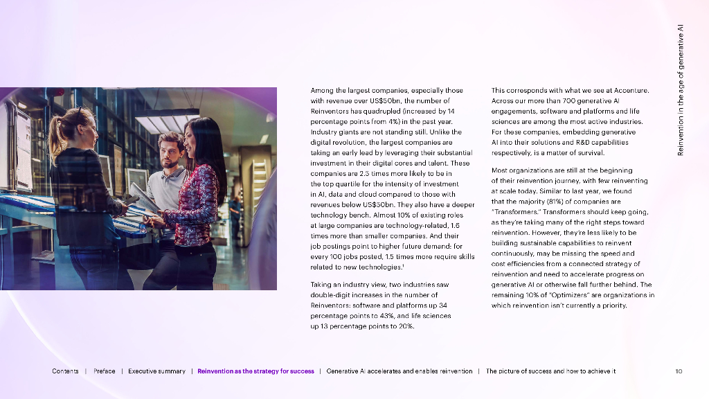 埃森哲：2024在生成式人工智能时代的企业重塑报告（英文版）_第10页