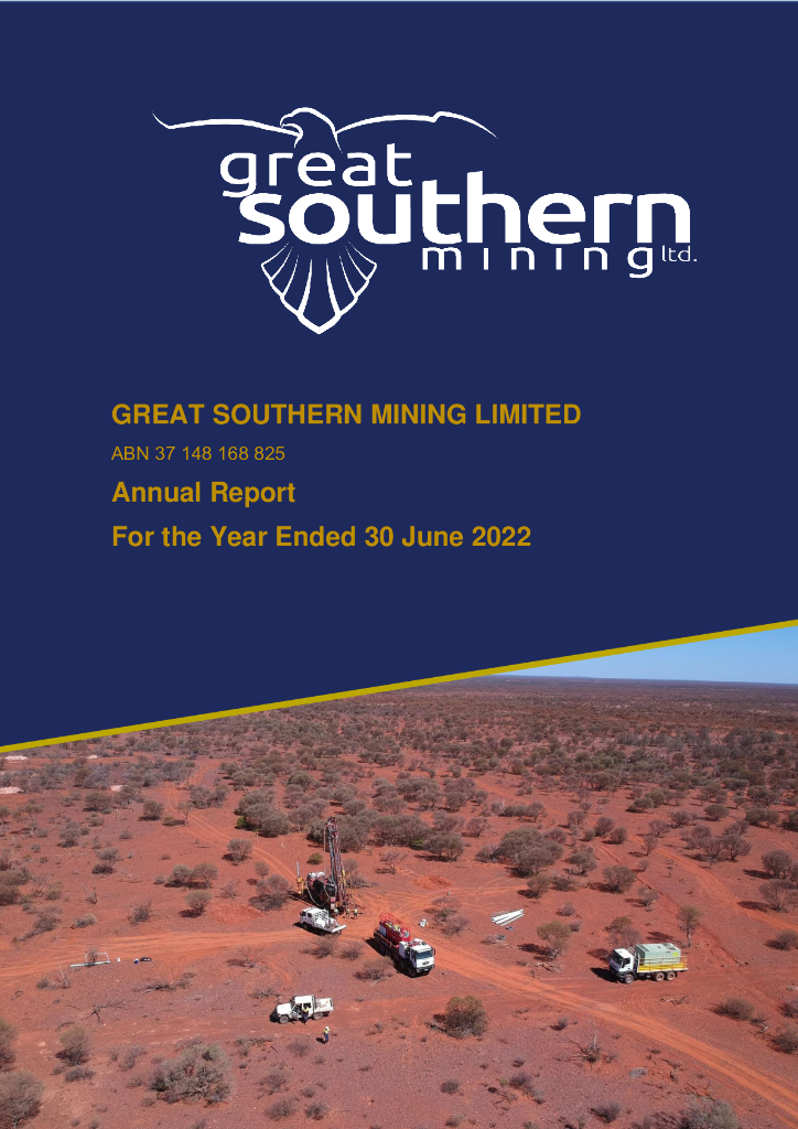 Great Southern Mining Limited（GSN）2022财年年度报告（英文版）