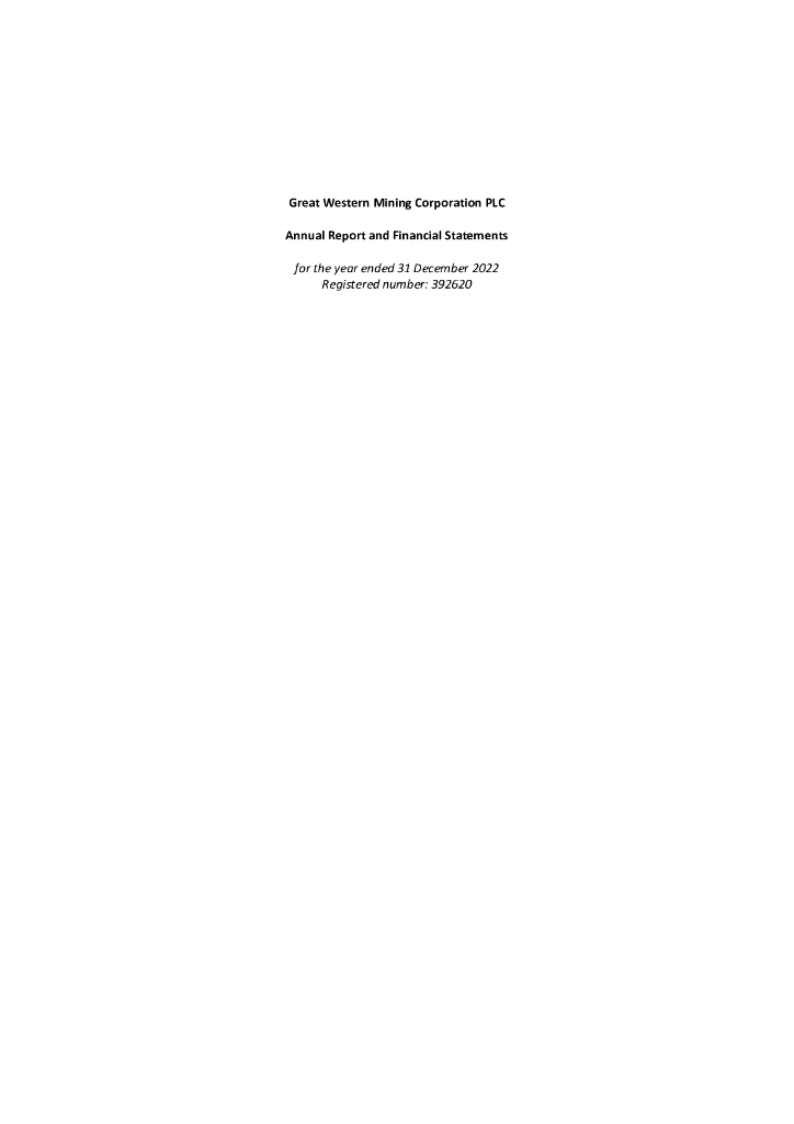 Great Western Mining Corporation PLC（GWMO）2022财年年度报告（英文版）