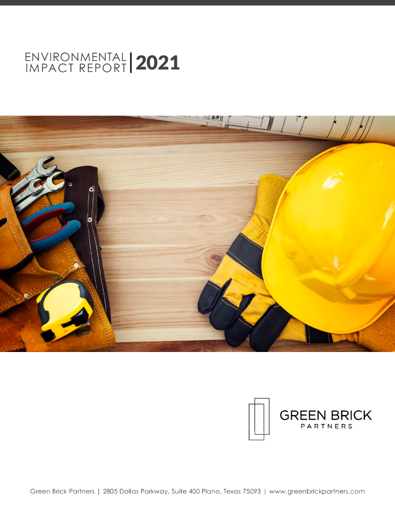 Green Brick Partners Inc（GRBK）2021年ESG报告（英文版）