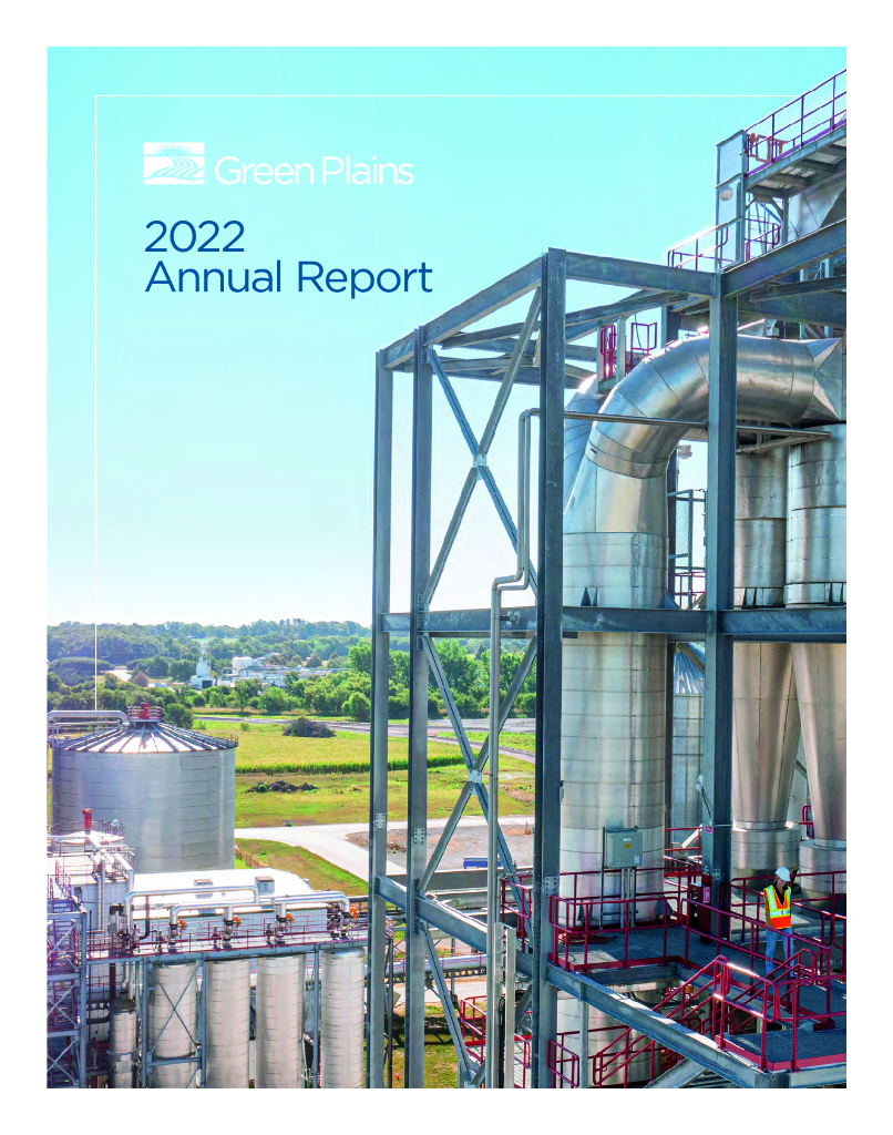 Green Plains Inc.（GPRE）2022财年年度报告（英文版）