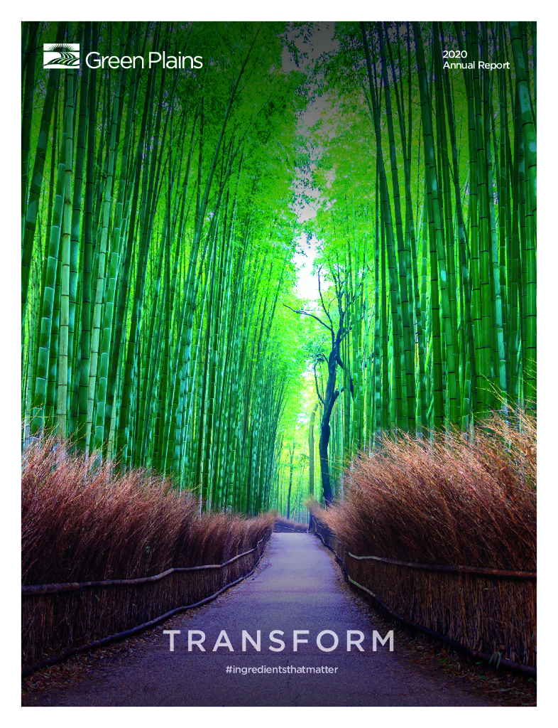 Green Plains Inc.（GPRE）2020财年年度报告（英文版）